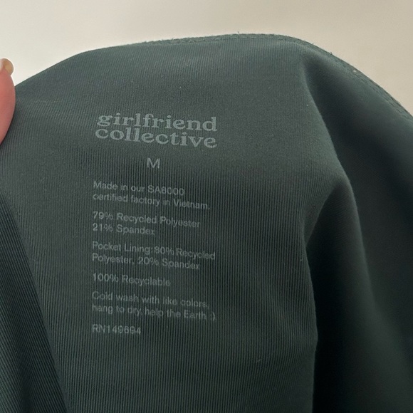 Girlfriend Collective Dark Green Activewear high rise  Leggings size medium - Picture 13 of 15